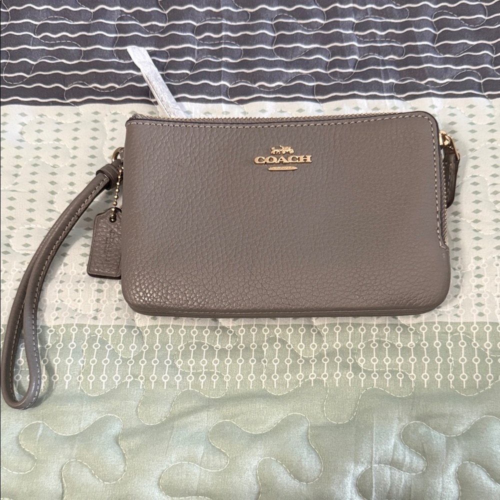 Coach Gray Wristlet Clutch